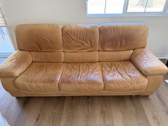 Italian Made Leather Sofa 