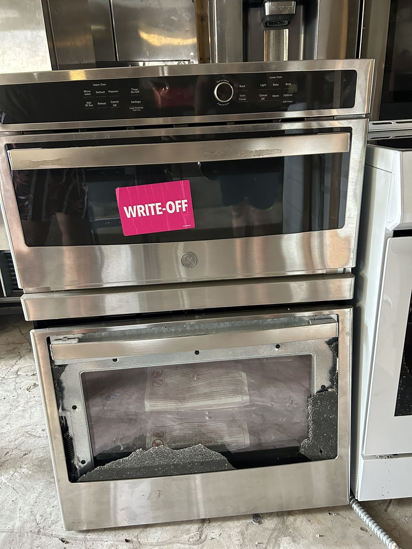Microwave And Oven GE Broken Glass