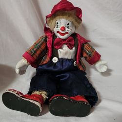 Vintage Sitting Hobo Porcelain Clown