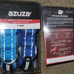 Large Dog Collars, Blue, 2 Pack. *BRAND NEW!*