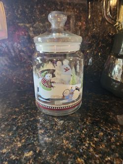 Princess House snowman jar