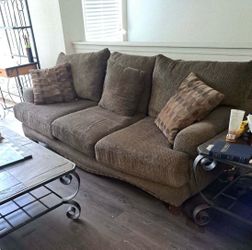 Oversized Brown Sofa – Super Comfortable & Good Condition