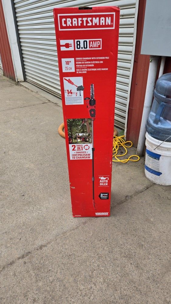 Craftsman 8.0amp Corded Chainsaw w/ Extension Pole