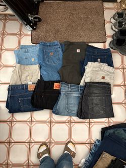 30 PAIRS SUPER BAGGY Levi and Carhartt big sizes jeans and shorts 40-48