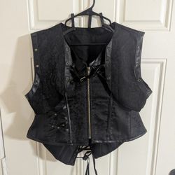 Black Leather Corset