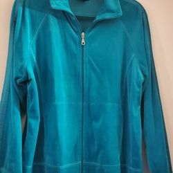 C.B. Casual Green Velveteen Sweatshirt - XL