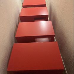 Red iKEA Bookcase/Shelves
