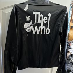 The Who band merchandise Faux Leather Jacket size large