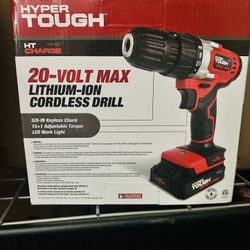 Brand New - Hyper Tough 20-Volt Max Lithium-ion Cordless Drill-Driver, AQ75034G