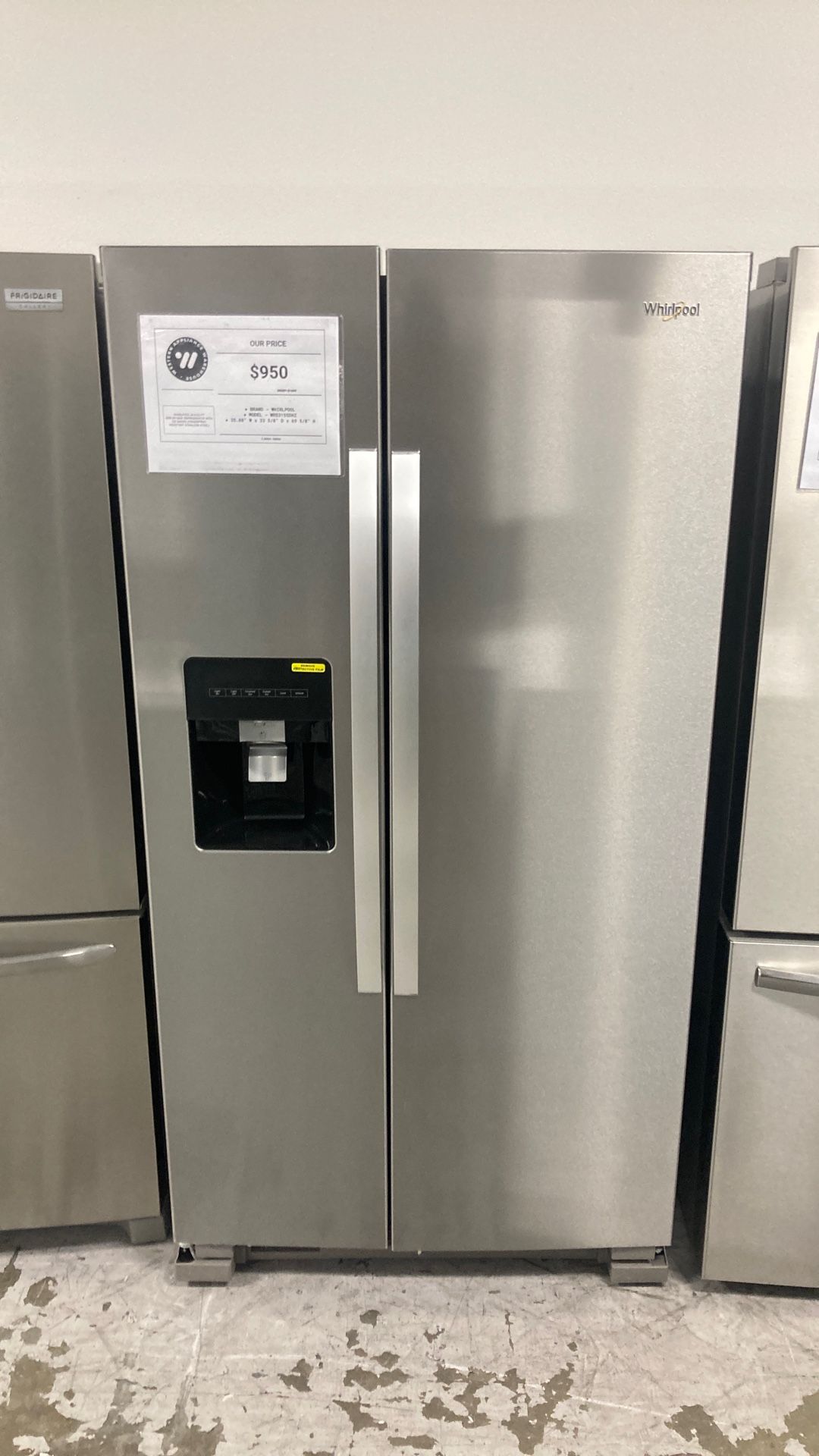 Whirlpool Side By Side Fridge