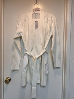 River Island Cream Knit With Satin Back Cardigan Set!