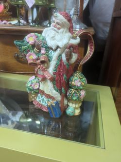 Vintage fitz & floyd Christmas pitcher