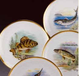 Rare Lorenz Hutschenreuther Fish Plates