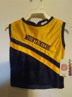 Little King 3 Piece Girl's West Virginia Moutaineers Cheerleader Captain Set