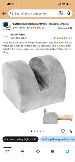 New new replacement pillow for surgery recovery