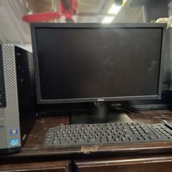 A Very Nice Dell Desktop With A Core I5 Intel Processor DVD ROM Windows 7 Currently Installed Comes With A Dell Widescreen Monitor Keyboard And Mouse