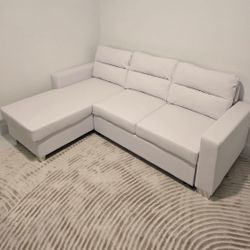 Brand New Leather Sectional Sofa Bed / Sofa Cama de Leather Seccional Nuevo… Fast 🚚 