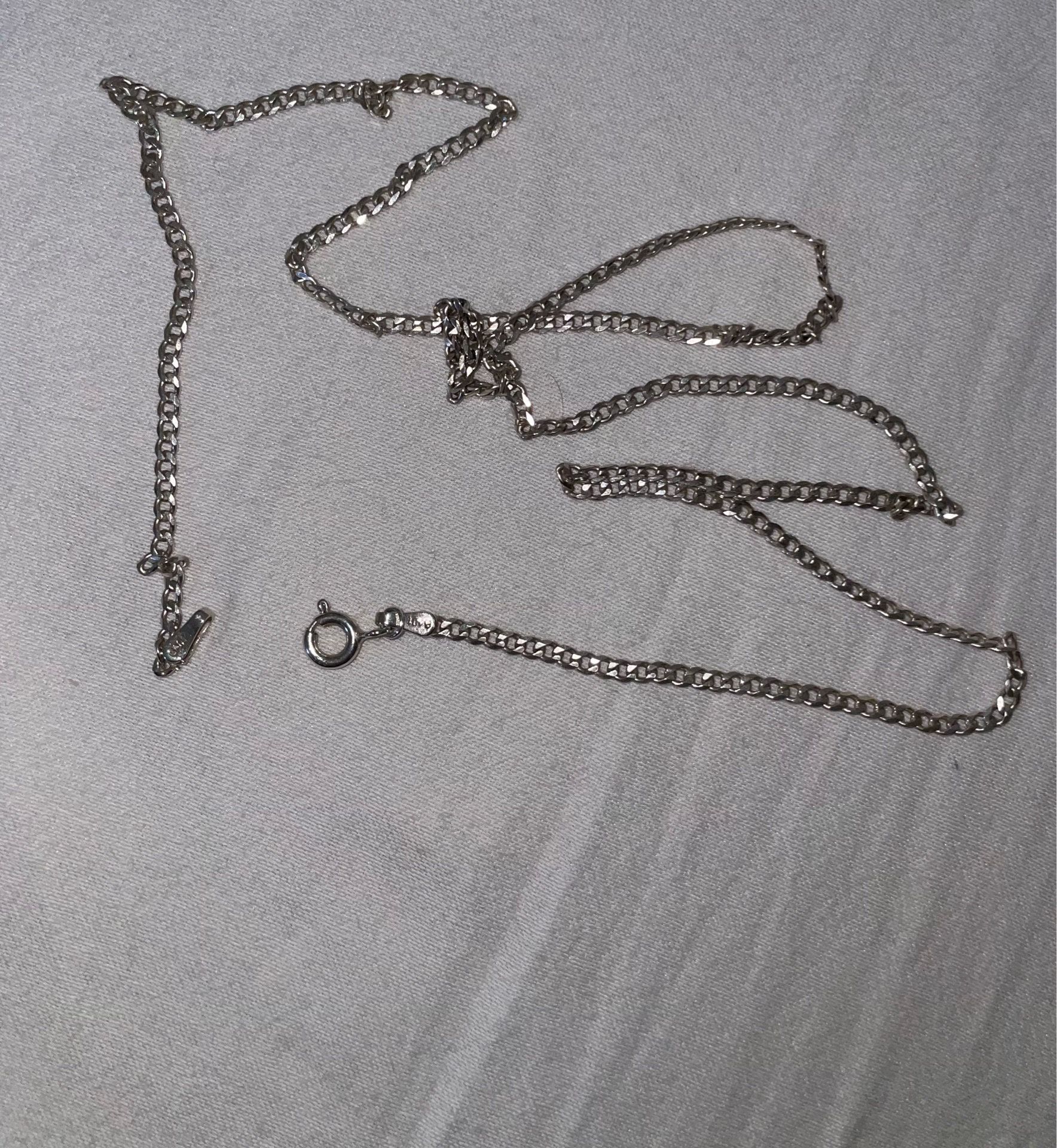 23 1/4inch Mexican Silver Necklace