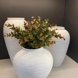White Ceramic Vases