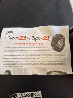 SCC Super Z6 & Z8 Snow Chain Installation Instructions