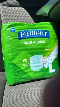 FitRight OptIFit Briefs Large, 20 Count