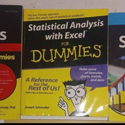 Statistics for Dummies used lot of 3 books