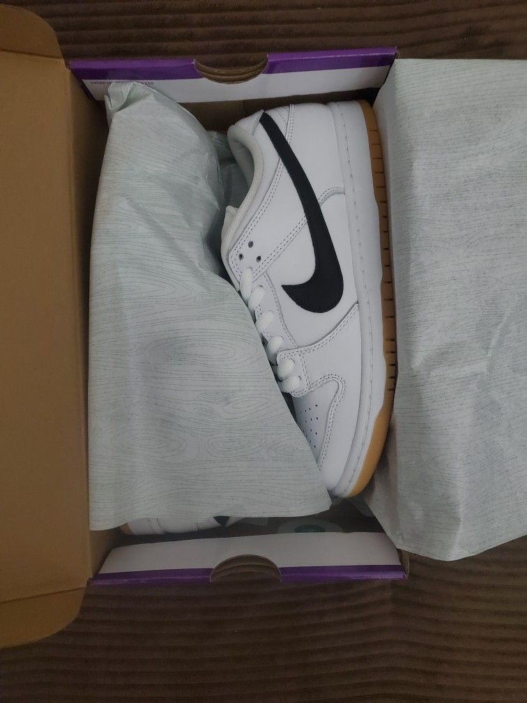 nike sb dunk low white gum size 8.5