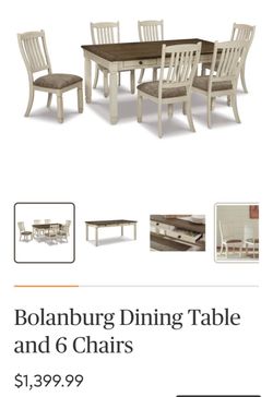 Bolanburg Dining Table and 6 Chairs