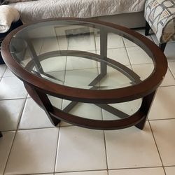 Free Coffee Table Wood/ Glass