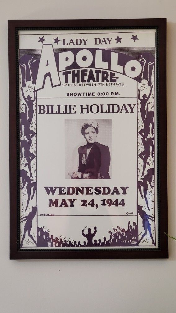 Framed Billie Holiday Concert Poster 