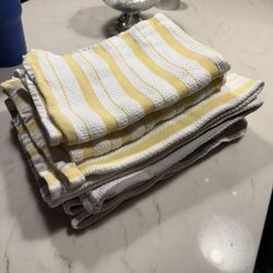 Yellow And Grey Dish Towels 
