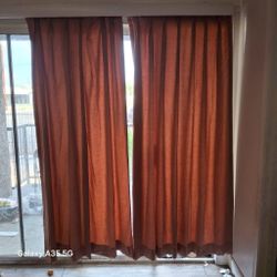 Brown Curtains - Fits Patio Door/Large Window