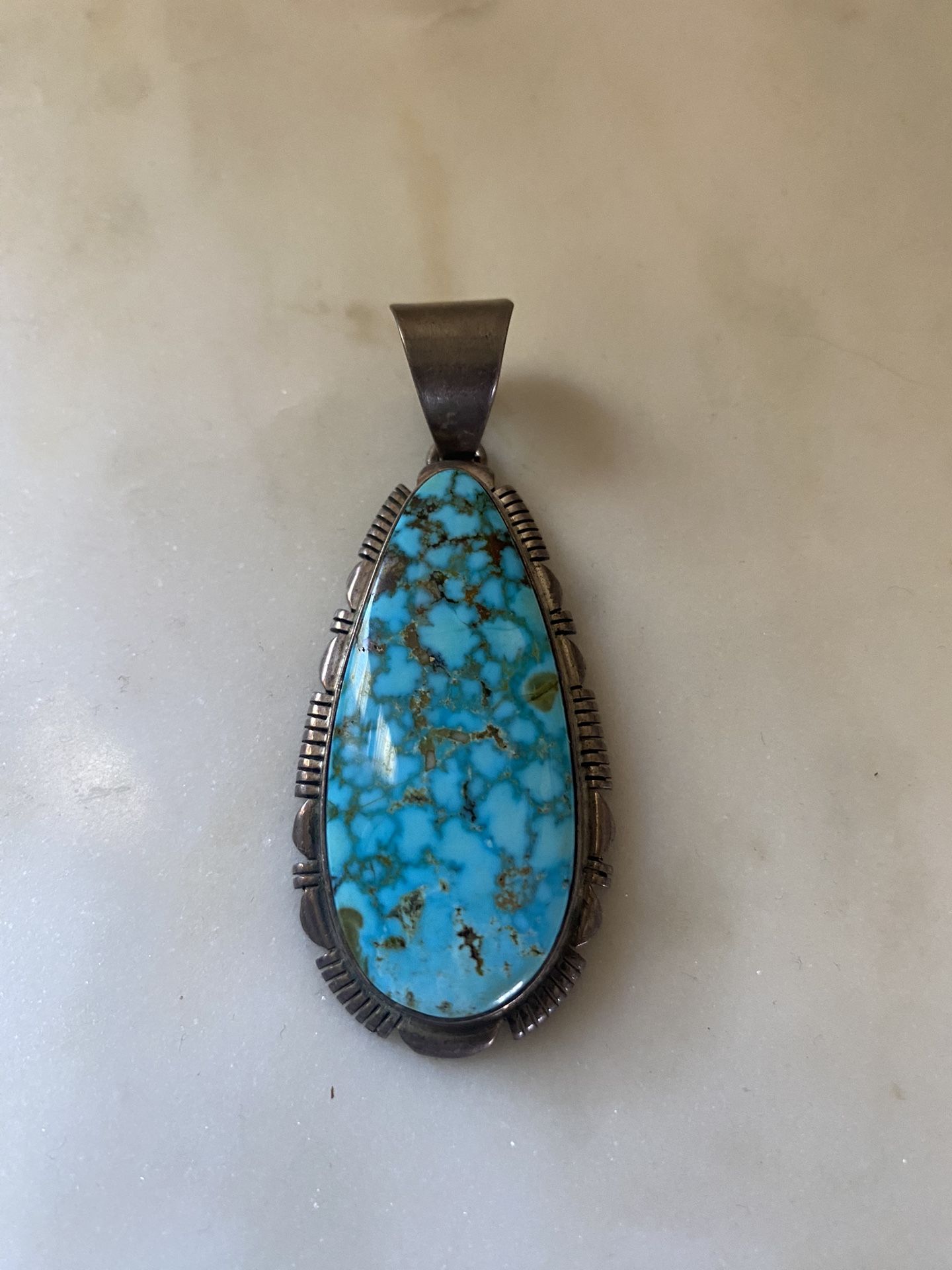 Gorgeous Kingman Turquoise Pendant