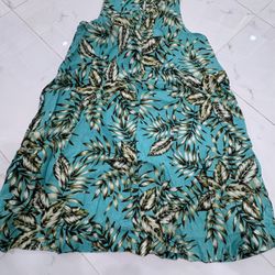Tropical Leaf Print Dress