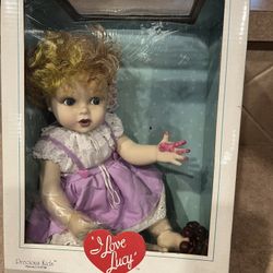 Vintage Precious Kids “I Love Lucy” Premier Porcelain Baby Lucy Doll Collection , w/Grapes 