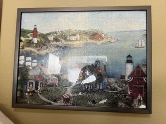 Puzzle of Dock With Frame