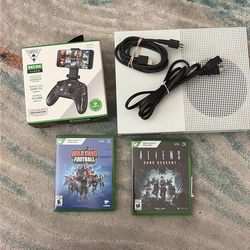Xbox One S 512gb New Recon Controller and Two Games