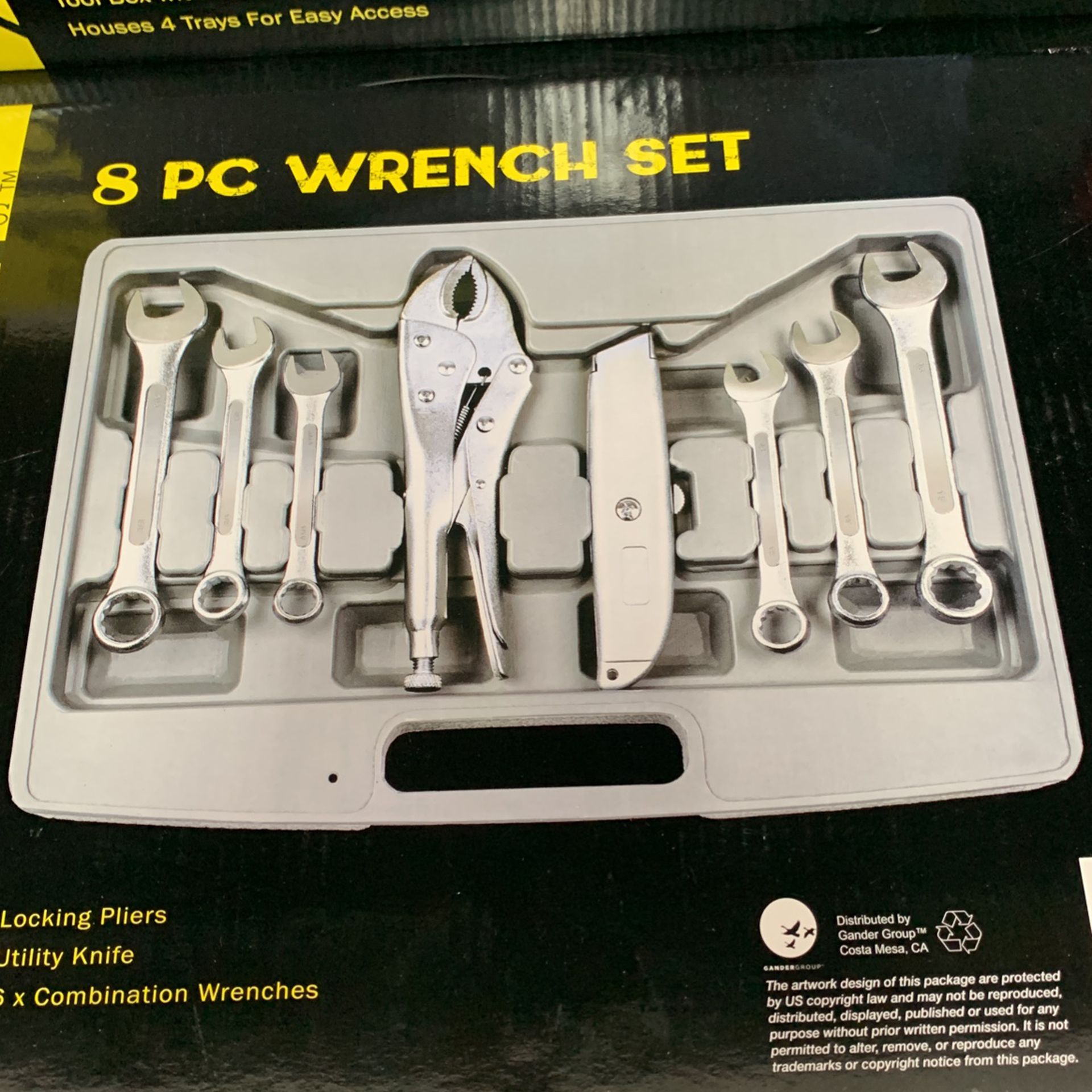 New 8-Pc Wrench & Visegrip & Knife Set!