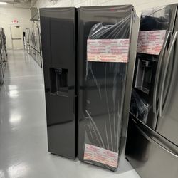 New Fridge Black Stainless Steel Water Ice In Door With Warranty 