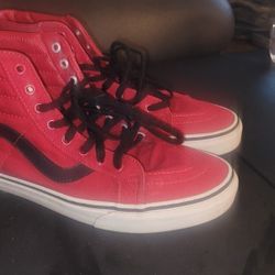 Used Van's Size 11 Red/black/white