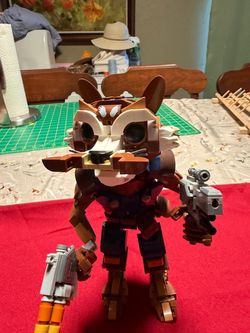 Custom LEGO Rocket Raccoon Figure with Guns