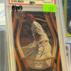 Mike Trout Auto 1/25 First On Print PSA 10