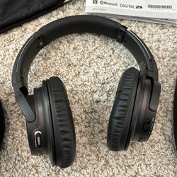 Sony Bluetooth Noise Canceling Wireless Headphones Headset & Case