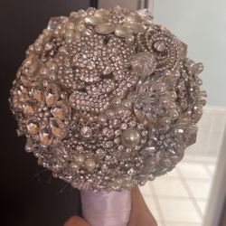 Glamorous Full Jewelry Brooch Bouquet Luxury Wedding Design Decoration Sparkly Crystals 18cm 20cm Expensive Wedding Bouquet 
