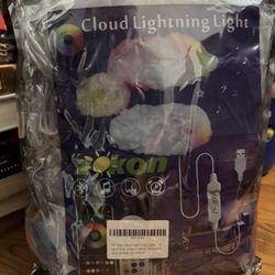 ☁️ LED Cloud Lightning Light – Color Changing + Sound Reactive ⚡️