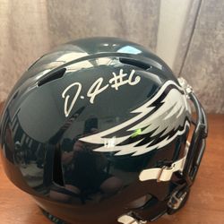 Devonta Smith Signed Full Size Helmet