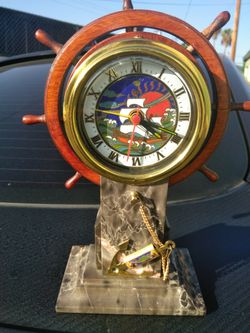 Rare clock with marble stand $35obo