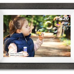 Frameo Digital Photo Frame,10.1 Inch WiFi Smart Digital Picture Frame with HD IPS Touch Screen,Auto-Rotate,Send Pictures from Anywhere via Frameo APP,