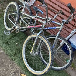 Old Pair Of 24 Inch Gt Dyno Mid School Bmx Bikes 