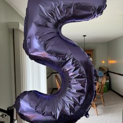 Purple 5 Balloon